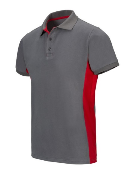Polo Bicolor Manga Corta - Cuello y Puños de Canalé