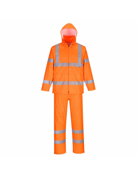 Traje de agua de alta visibilidad Packaway Portwest H448  EN ISO 20471 Clase 3, impermeable