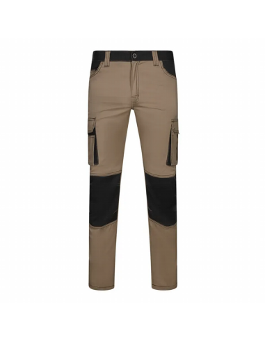 <img src="ruta-de-la-imagen.jpg" alt="Pantalón stretch bicolor, corte slim fit, cintura elástica lateral, doble costura de segu