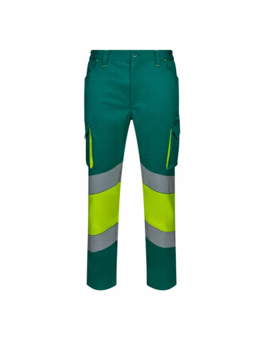 Pantalón Stretch Bicolor con Cinta Reflectante Segmentada EN ISO 20471 Clase 1 - Velilla 303008S