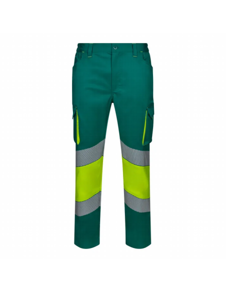 Pantalón Stretch Bicolor con Cinta Reflectante Segmentada EN ISO 20471 Clase 1 - Velilla 303008S