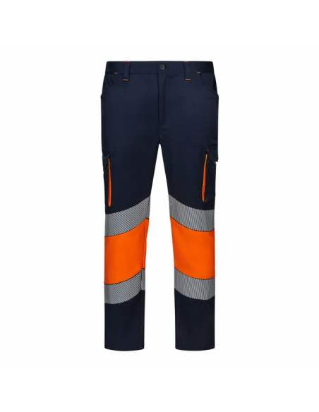Pantalón Stretch Bicolor con Cinta Reflectante Segmentada EN ISO 20471 Clase 1 - Velilla 303008S