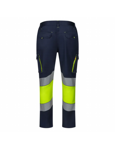 Pantalón Stretch Bicolor con Cinta Reflectante Segmentada EN ISO 20471 Clase 1 - Velilla 303008S