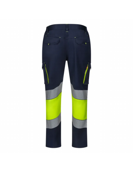 Pantalón Stretch Bicolor con Cinta Reflectante Segmentada EN ISO 20471 Clase 1 - Velilla 303008S