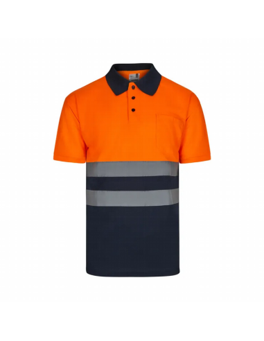 Polo Bicolor de Manga Corta de Alta Visibilidad EN ISO 20471 Clase 1 - Velilla 305504