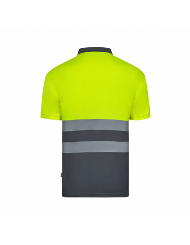 Polo Bicolor de Manga Corta de Alta Visibilidad EN ISO 20471 Clase 1 - Velilla 305504