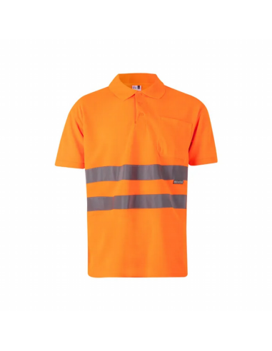 Polo de Manga Corta Alta Visibilidad Velilla - EN ISO 20471 Clase 2