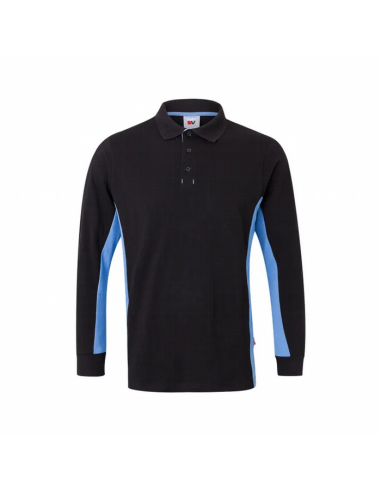 Polo Bicolor Manga Larga - Cuello y Puños de Canalé