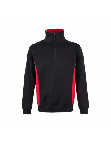 <img alt="Sudadera bicolor Velilla 105704 con media cremallera en varios colores" />