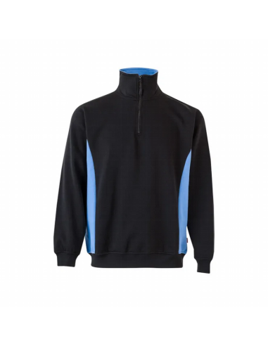 Sudadera Bicolor Velilla 105704 con media cremallera y tejido de felpa - Varias tallas y colores