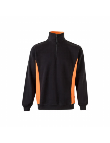 Sudadera Bicolor Velilla 105704 con media cremallera y tejido de felpa - Varias tallas y colores