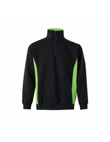 Sudadera Bicolor Velilla 105704 con media cremallera y tejido de felpa - Varias tallas y colores
