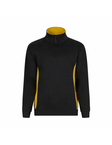 Sudadera Bicolor Velilla 105704 con media cremallera y tejido de felpa - Varias tallas y colores