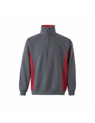 Sudadera Bicolor Velilla 105704 con media cremallera y tejido de felpa - Varias tallas y colores