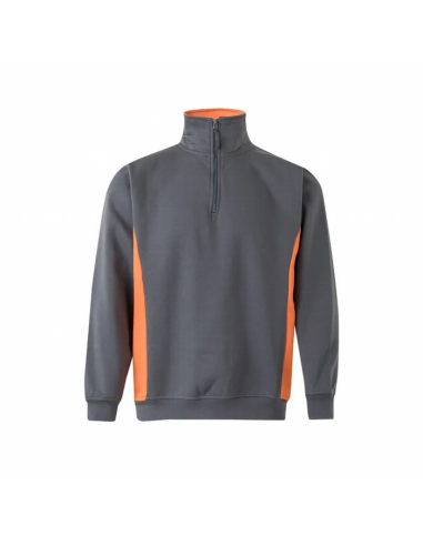 Sudadera Bicolor Velilla 105704 con media cremallera y tejido de felpa - Varias tallas y colores