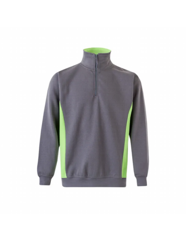 Sudadera Bicolor Velilla 105704 con media cremallera y tejido de felpa - Varias tallas y colores