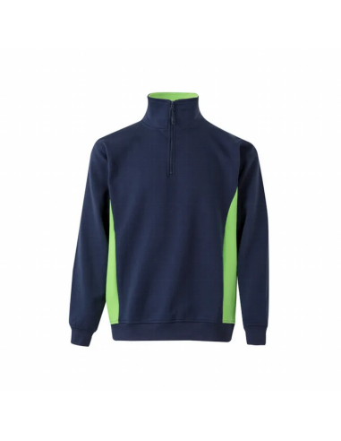 Sudadera Bicolor Velilla 105704 con media cremallera y tejido de felpa - Varias tallas y colores