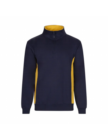 Sudadera Bicolor Velilla 105704 con media cremallera y tejido de felpa - Varias tallas y colores