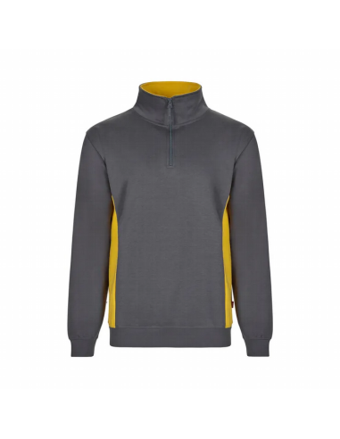 Sudadera Bicolor Velilla 105704 con media cremallera y tejido de felpa - Varias tallas y colores