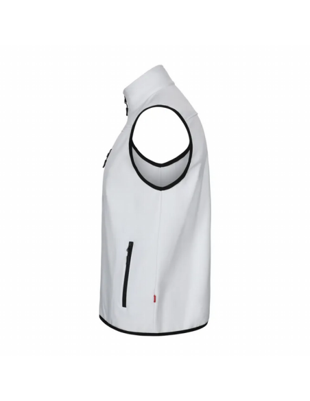 Chaleco soft shell con forro polar y tres bolsillos