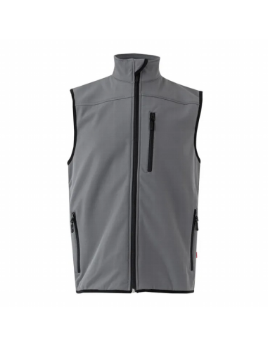 Chaleco soft shell con forro polar y tres bolsillos