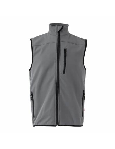 Chaleco soft shell con forro polar y tres bolsillos