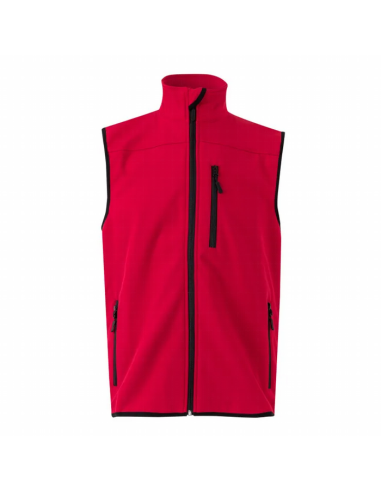 Chaleco soft shell con forro polar y tres bolsillos