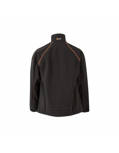 Cazadora soft shell bicolor con cierre estanco y forro polar