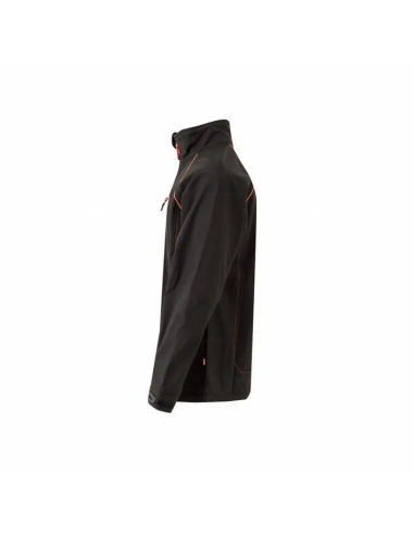 Cazadora soft shell bicolor con cierre estanco y forro polar