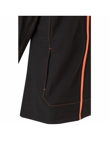 Cazadora soft shell bicolor con cierre estanco y forro polar