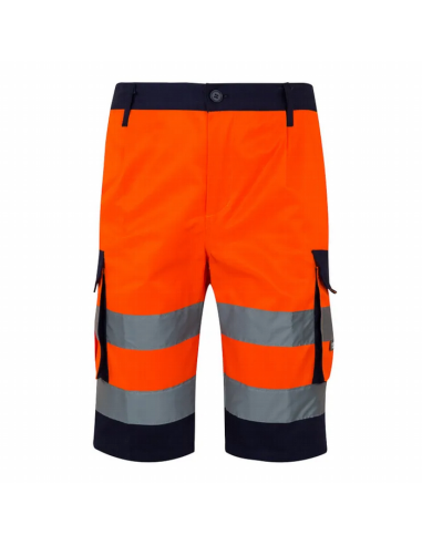 Bermuda Bicolor Multibolsillos de Alta Visibilidad EN ISO 20471 Clase 1 - Velilla 303004
 Pantalón corto
