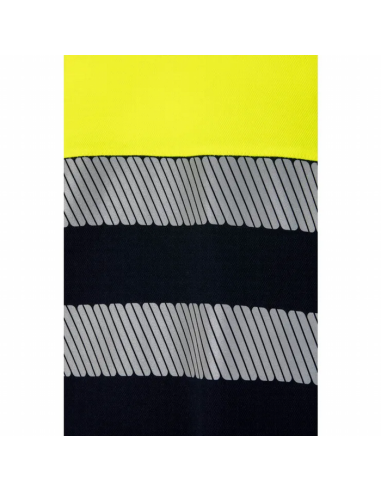 Camiseta mangas corta alta visivilidad con bandas reflectantes