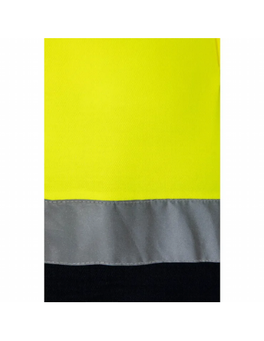 Polo de Algodón Bicolor de Manga Corta de Alta Visibilidad EN ISO 20471 Clase 1 - Velilla 305513