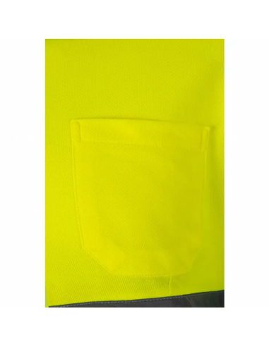 Polo de Algodón Bicolor de Manga Larga de Alta Visibilidad EN ISO 20471 Clase 1 - Velilla 305515