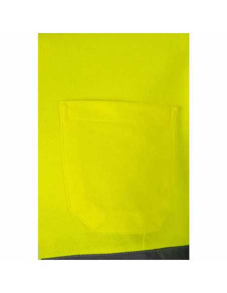 Polo de Algodón Bicolor de Manga Larga de Alta Visibilidad EN ISO 20471 Clase 1 - Velilla 305515