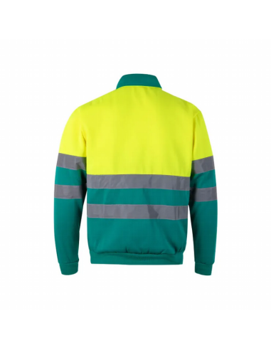 Sudadera bicolor alta visibilidad con media cremallera - 305701 - EN ISO 20471 Clase 1