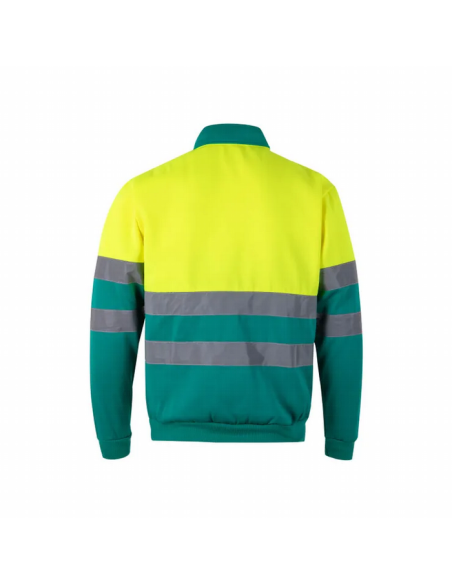 Sudadera bicolor alta visibilidad con media cremallera - 305701 - EN ISO 20471 Clase 1
