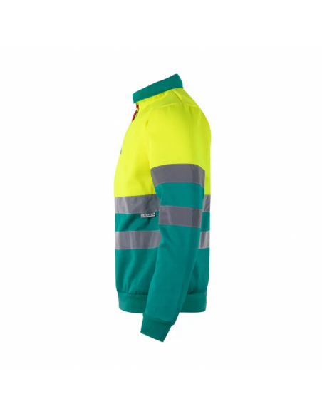 Sudadera bicolor alta visibilidad con media cremallera - 305701 - EN ISO 20471 Clase 1