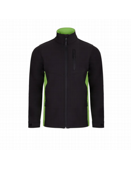 Chaqueta soft shell bicolor Velilla 106004 de microfibra con cierre de cremallera - Varias tallas y colores