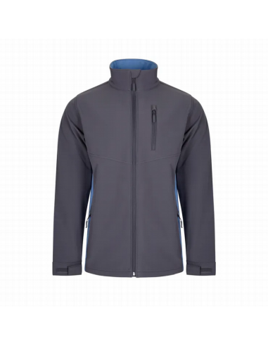 Chaqueta soft shell bicolor Velilla 106004 de microfibra con cierre de cremallera - Varias tallas y colores
