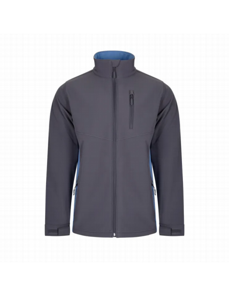 Chaqueta soft shell bicolor Velilla 106004 de microfibra con cierre de cremallera - Varias tallas y colores