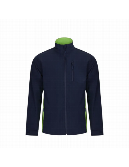 Chaqueta soft shell bicolor Velilla 106004 de microfibra con cierre de cremallera - Varias tallas y colores