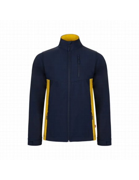 Chaqueta soft shell bicolor Velilla 106004 de microfibra con cierre de cremallera - Varias tallas y colores
