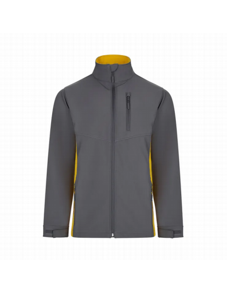 Chaqueta soft shell bicolor Velilla 106004 de microfibra con cierre de cremallera - Varias tallas y colores