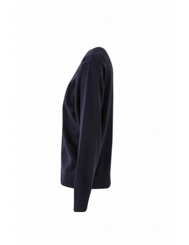 Chaqueta de punto fino para mujer - Cierre con botones y tratamiento antipilling