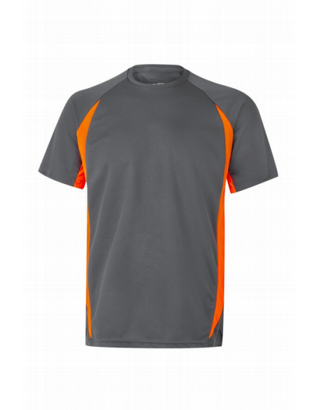 Camiseta Técnica Bicolor - Cuello Redondo y Tejido 100% Poliéster