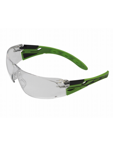 Gafas de Seguridad Swiss One EIGER Verdes | Flexofit, Antiempañamiento y Antiarañazos