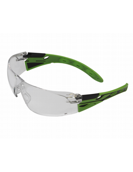Gafas de Seguridad Swiss One EIGER Verdes | Flexofit, Antiempañamiento y Antiarañazos