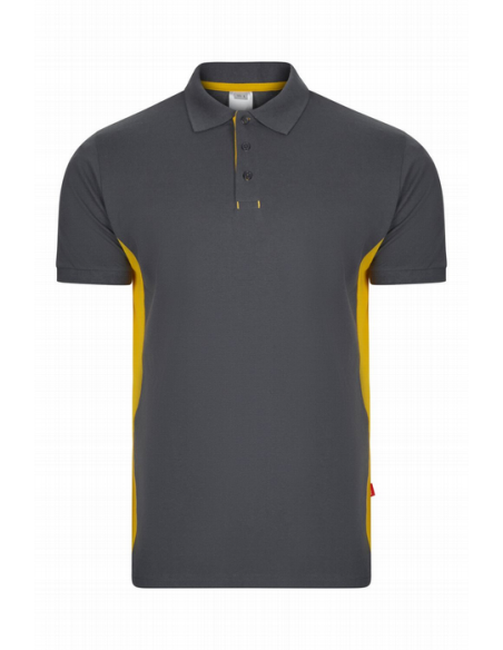 Polo Bicolor Manga Corta - Cuello y Puños de Canalé