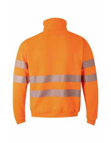 Sudadera bicolor alta visibilidad con media cremallera - 305701 - EN ISO 20471 Clase 1 cinta segmentada